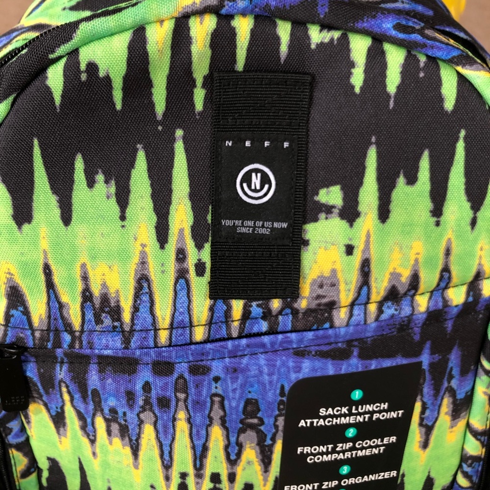 ‼️PRICE DROP‼️ NWT NEFF multicolor backpack. - Picture 2 of 12